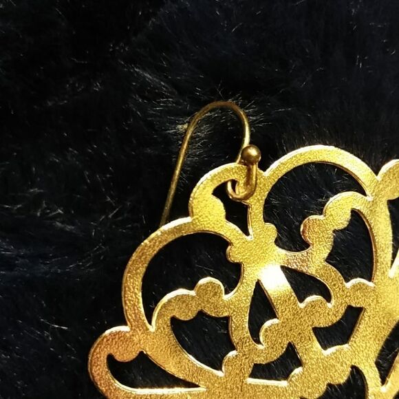 Filigree rose gold earrings - Picture 4 of 6